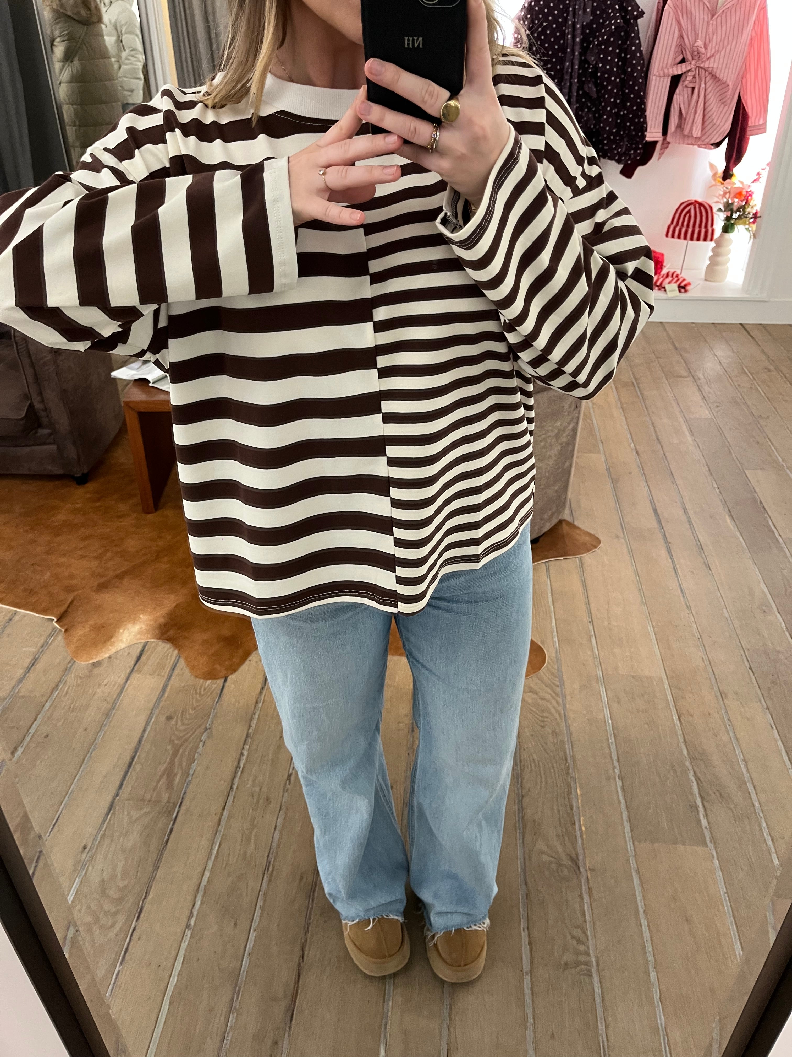 Duo striped pullovers