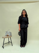 Open back summer top (Black)