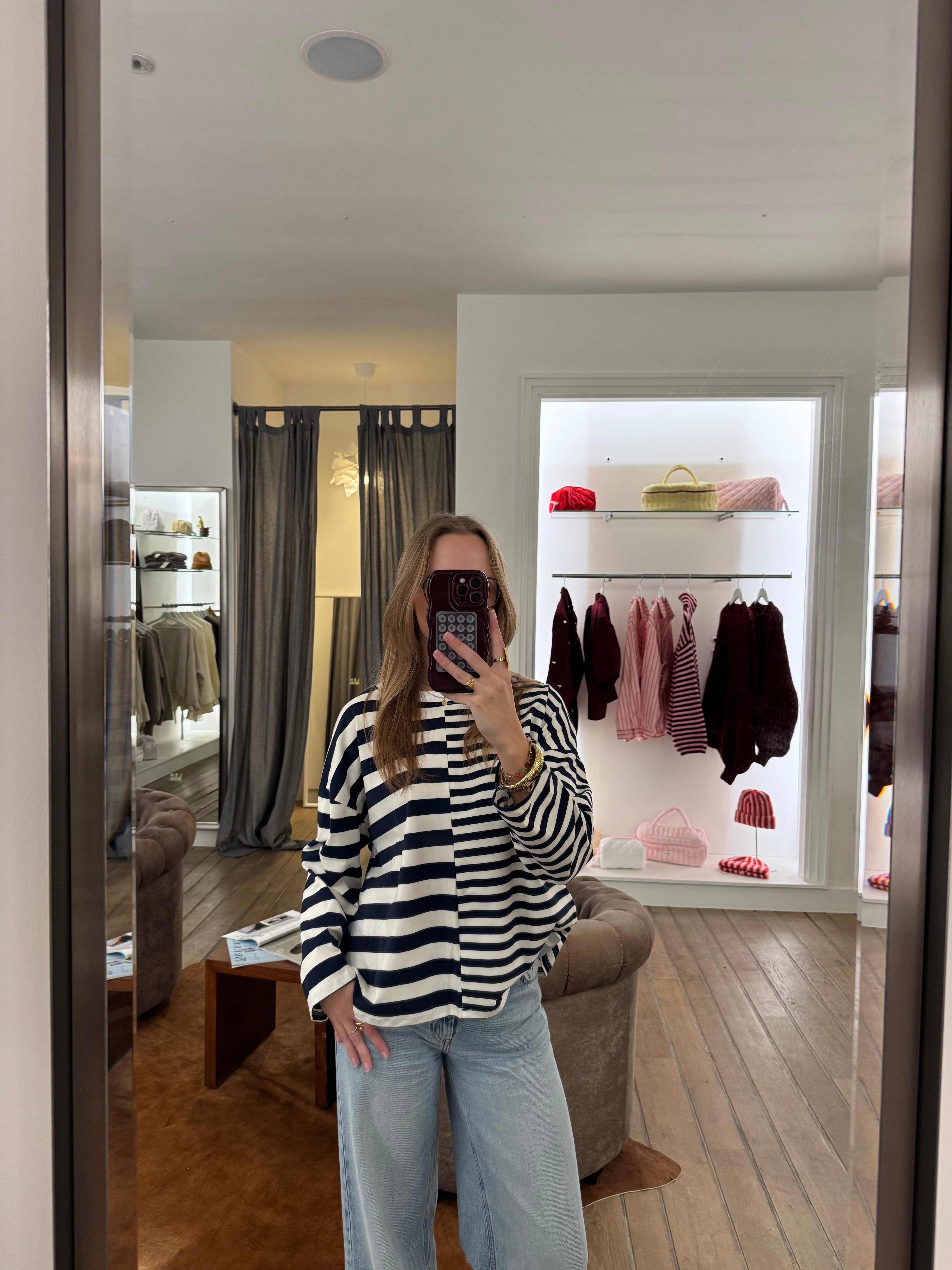 Duo striped pullovers