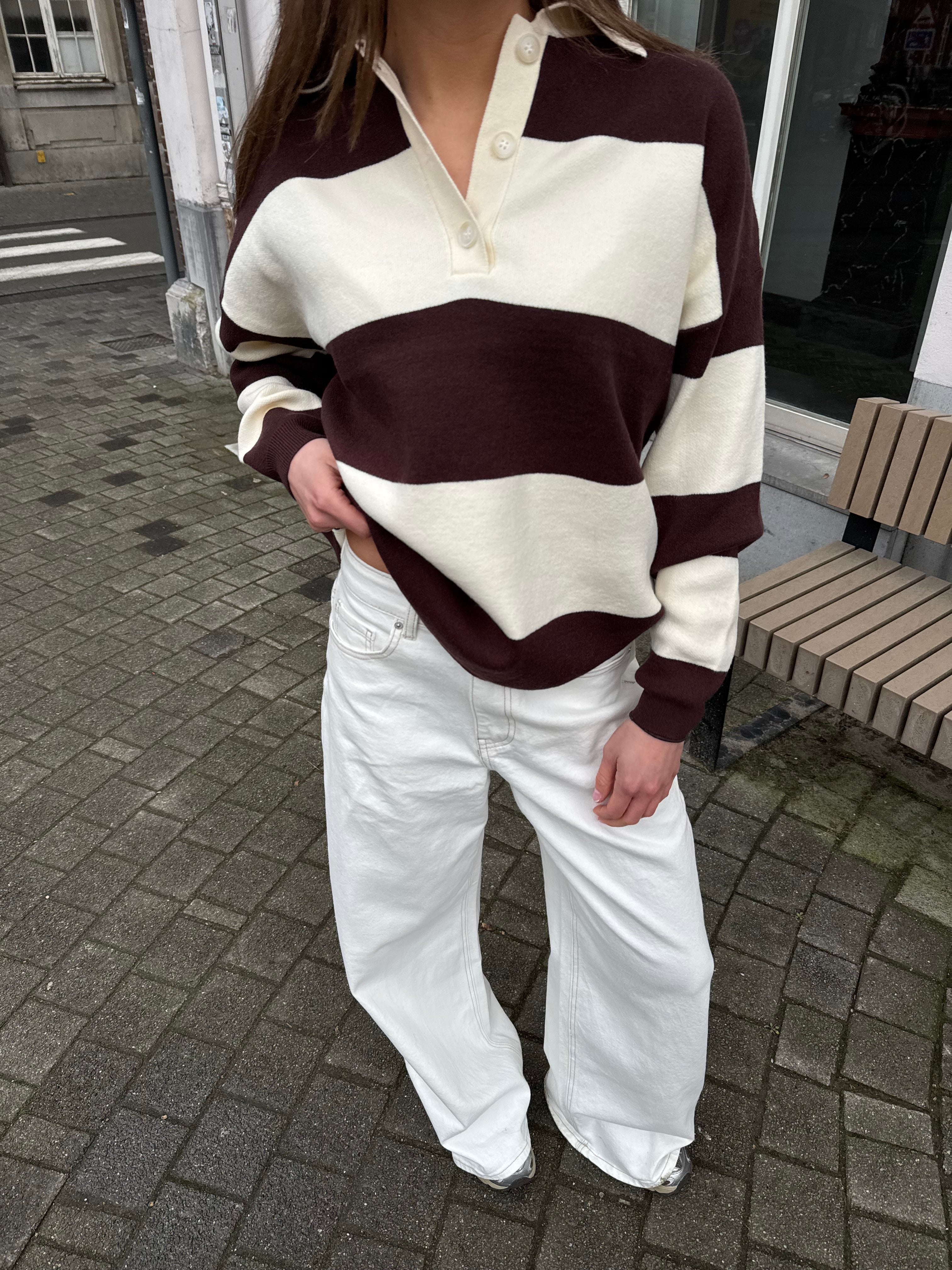 Wide leg jeans cream