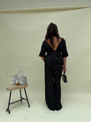 Open back summer top (Black)