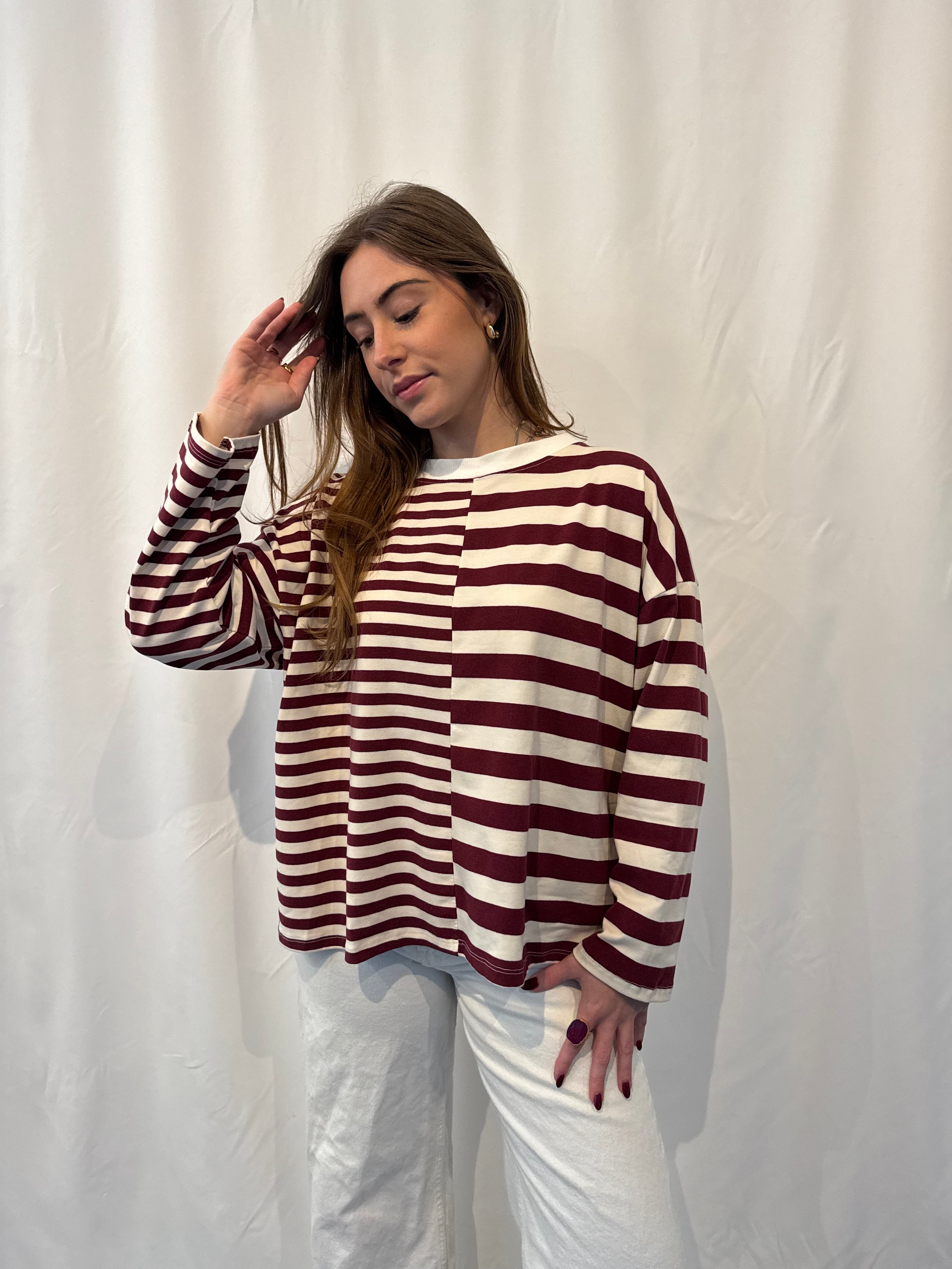 Duo striped pullovers