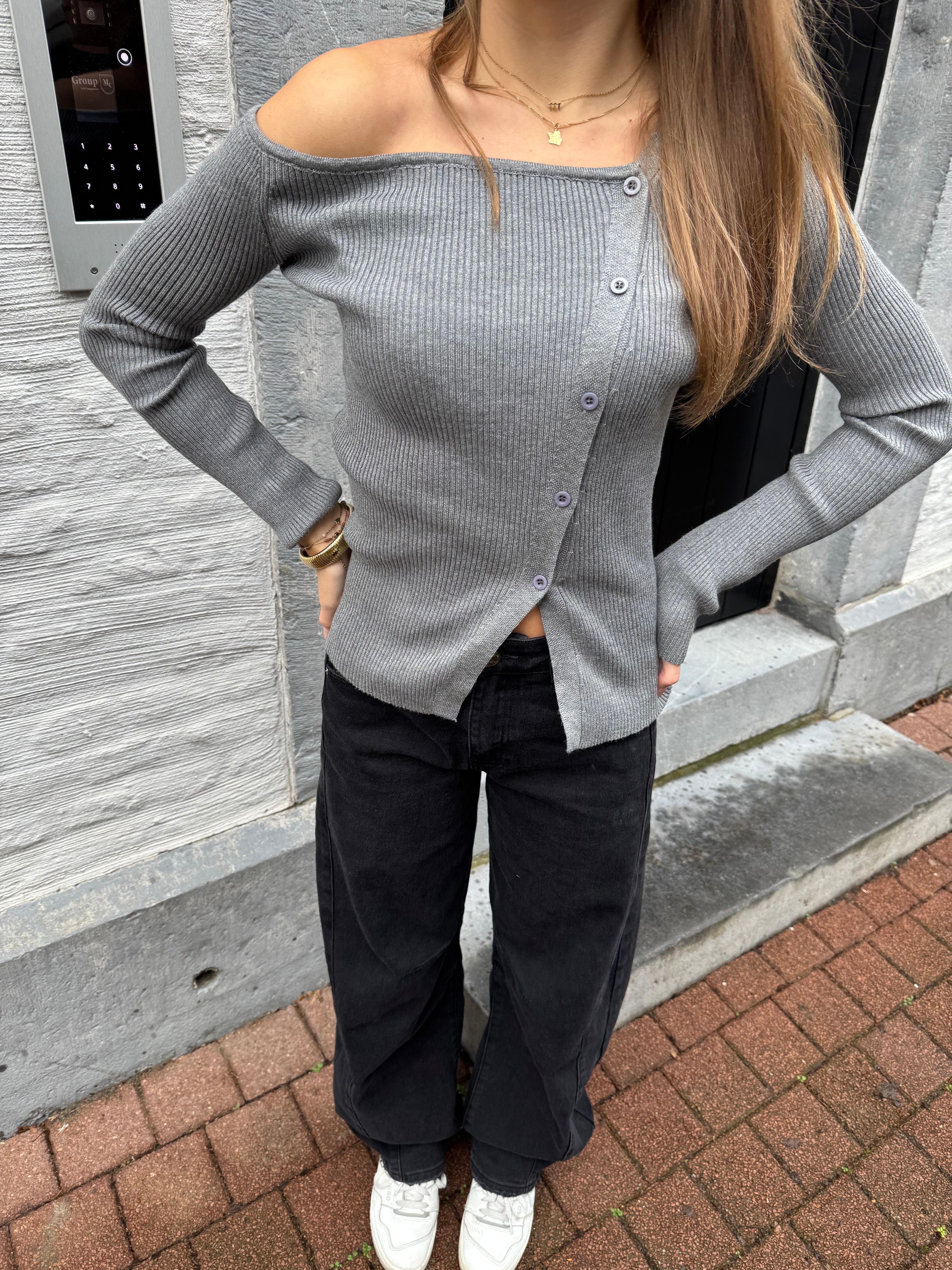 Barrel jeans dark grey