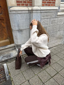 Wide leg striped pants