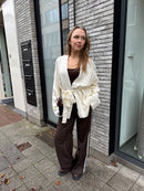 Cream wrap sweater