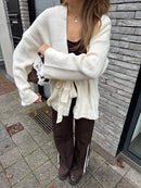 Wide leg striped pants