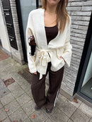 Cream wrap sweater