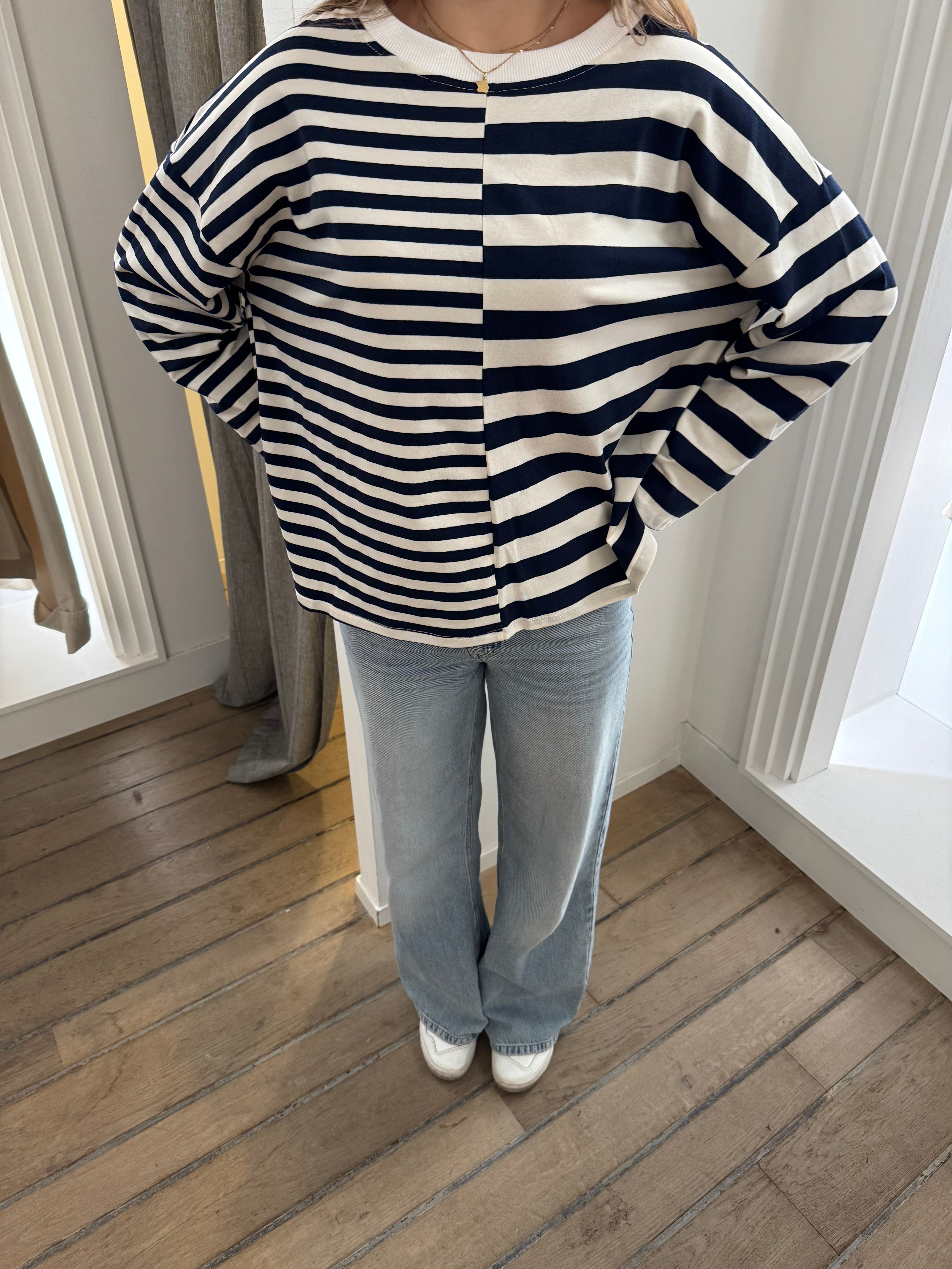 Duo striped pullovers